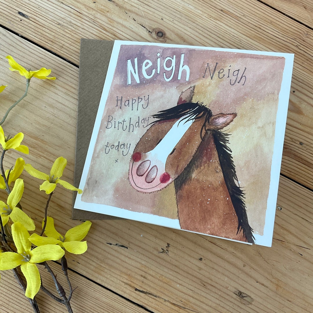 Dolly the Horse Neigh Birthday Farm Animal Card Alex Clark - Etsy Canada Dolly the Horse Neigh Birthday Farm Animal Card Alex Clark - Etsy Canada