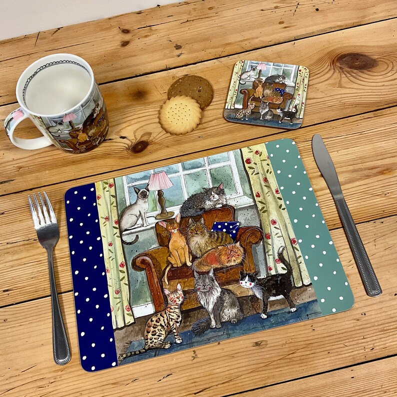 Cat House Placemat Single or Set