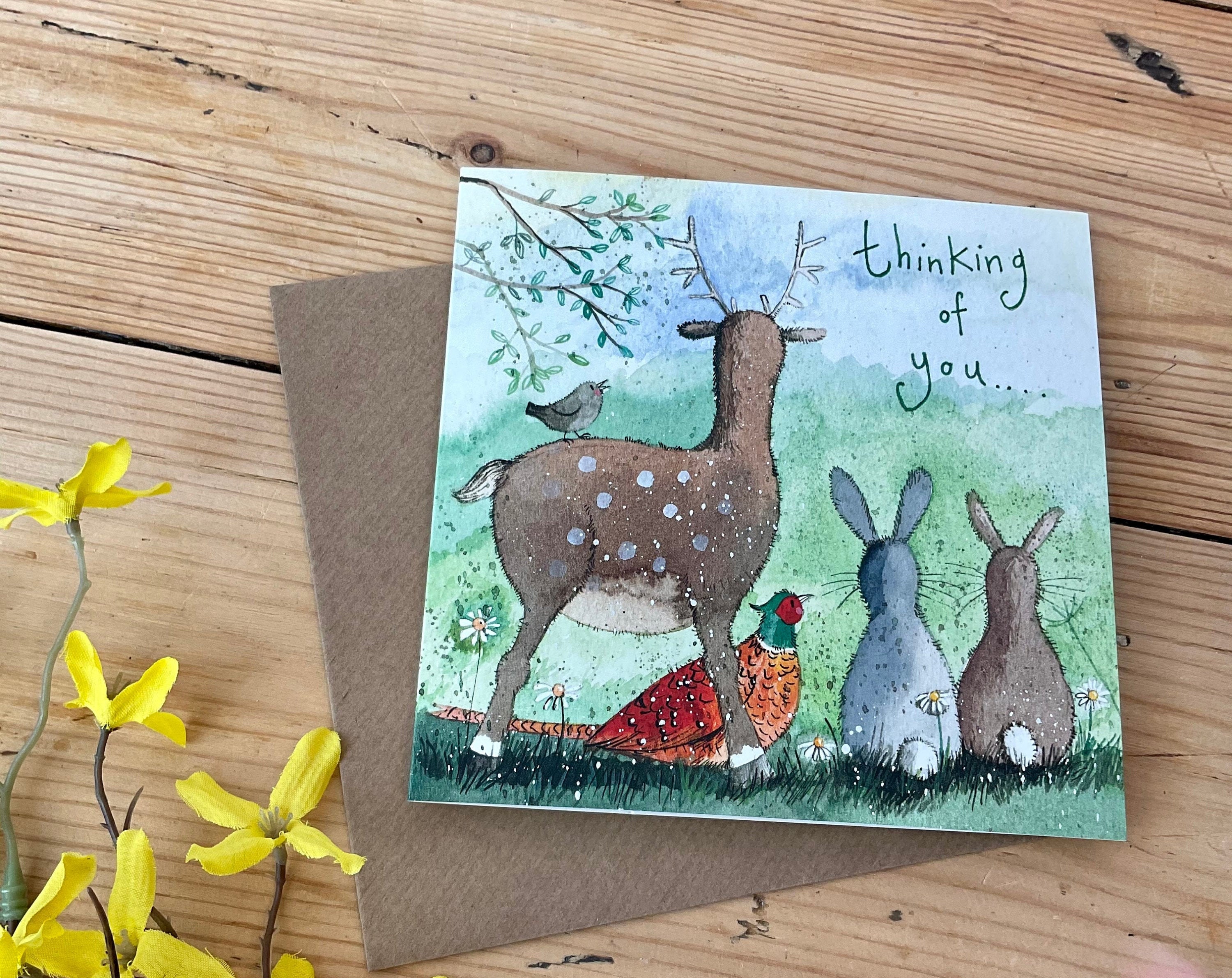 Thinking of You Woodland Animals Card Alex Clark - Etsy Ireland Thinking of You Woodland Animals Card Alex Clark - Etsy Ireland