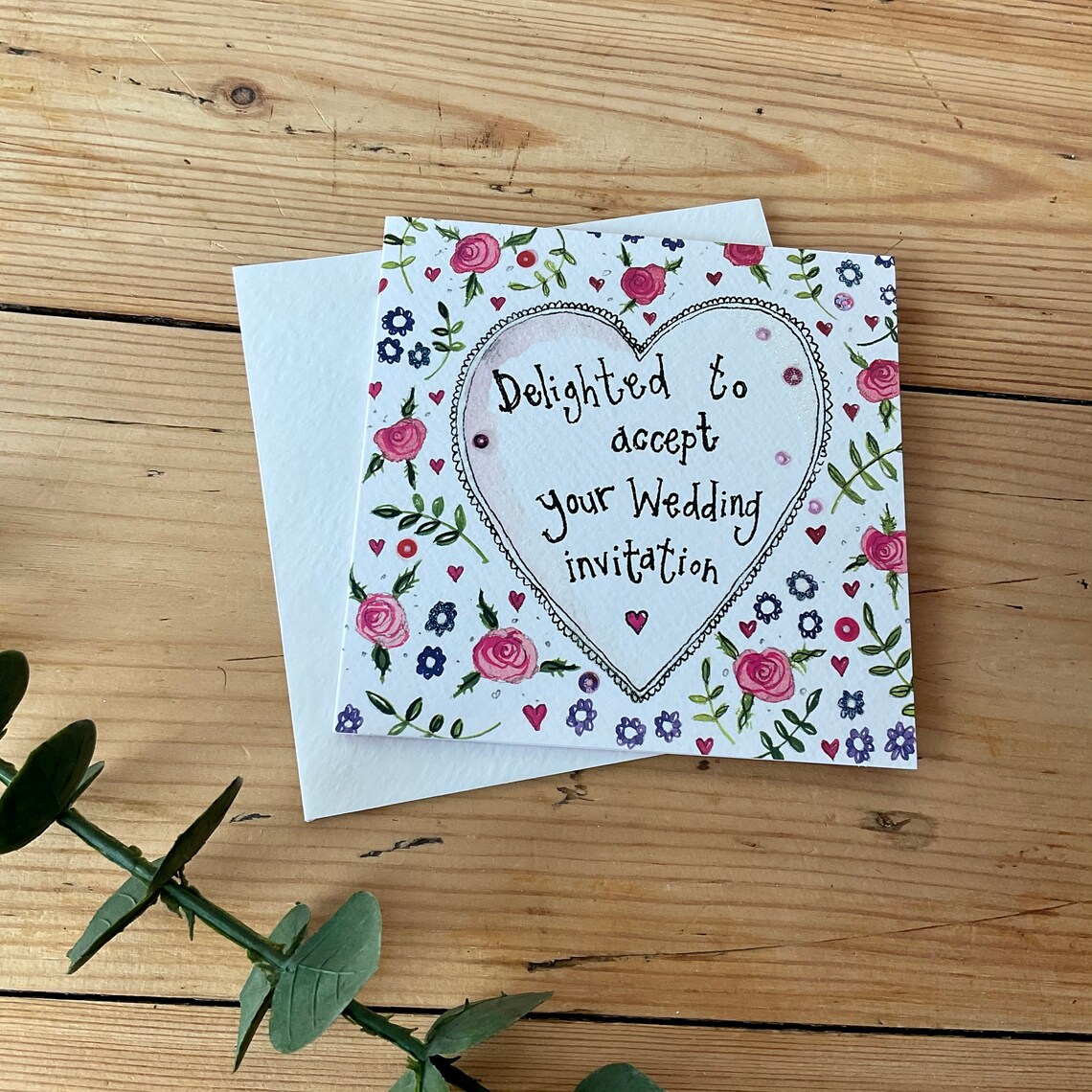 Delighted To Accept Your Wedding Invitation Card Alex Clark Etsy delighted-to-accept-your-wedding-invitation-card-alex-clark-etsy