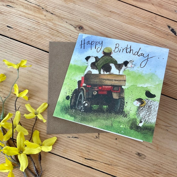 Carte De Fermier Joy Ride De Joyeux Anniversaire Alex Clark Etsy France