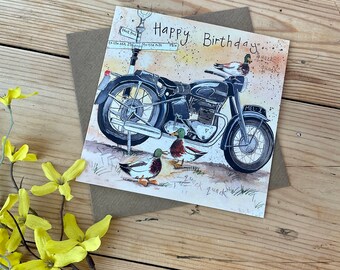 Happy Birthday Motorrad Karte Alex Clark - Etsy.de