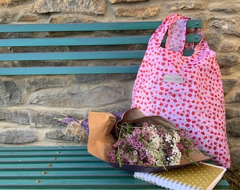 Red Poppies Reusable Foldaway Shopping Bag - Alex Clark