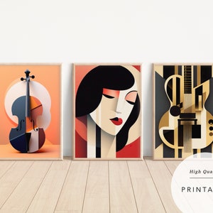 14 peintures abstraites de musique Wall Art, téléchargement numérique, impression numérique