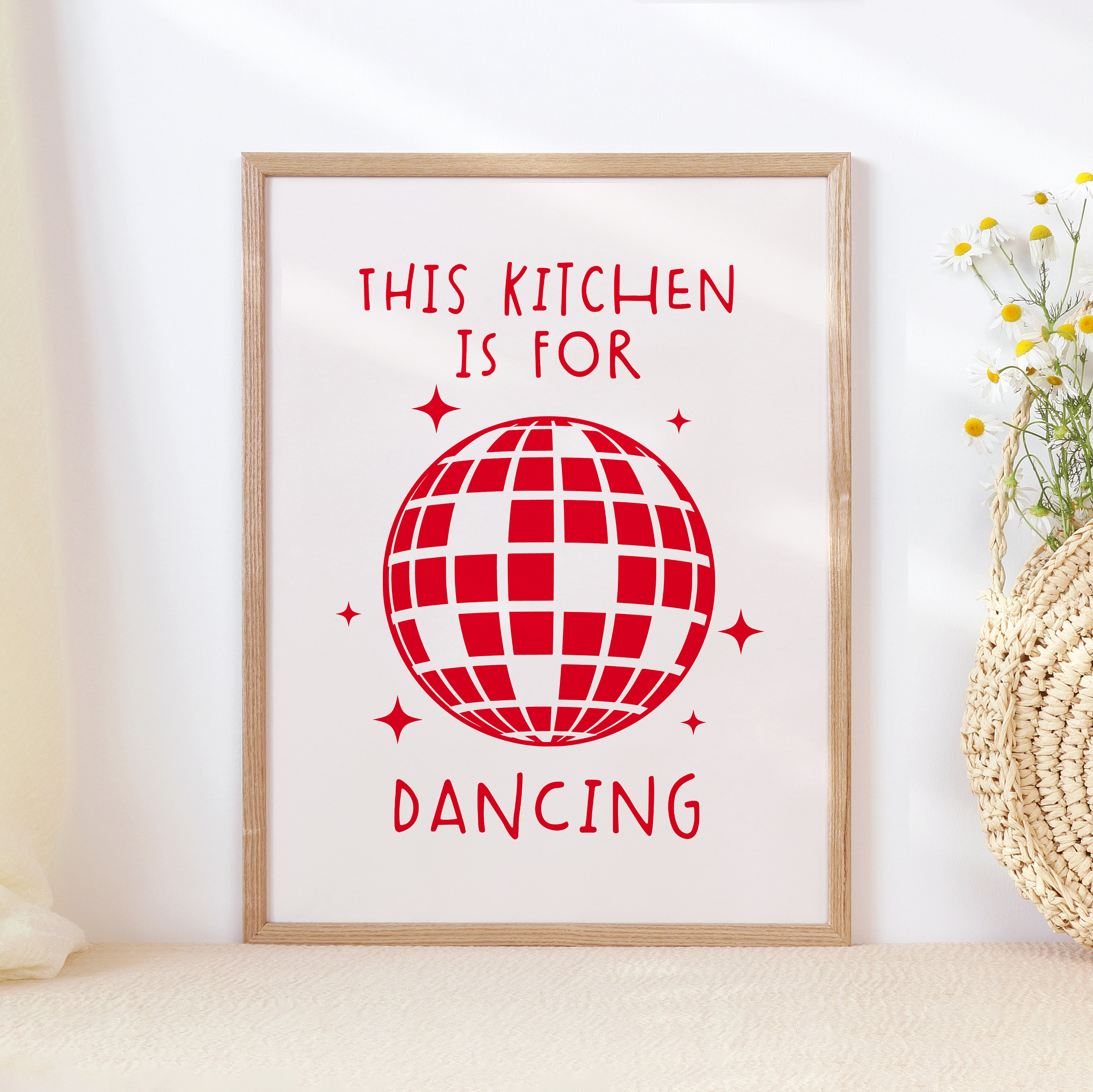 kitchen wall art set of 6 fun foodie prints this... Kitchen Print: This Kitchen is for Dancing, Trendy Home Decor (digital ...