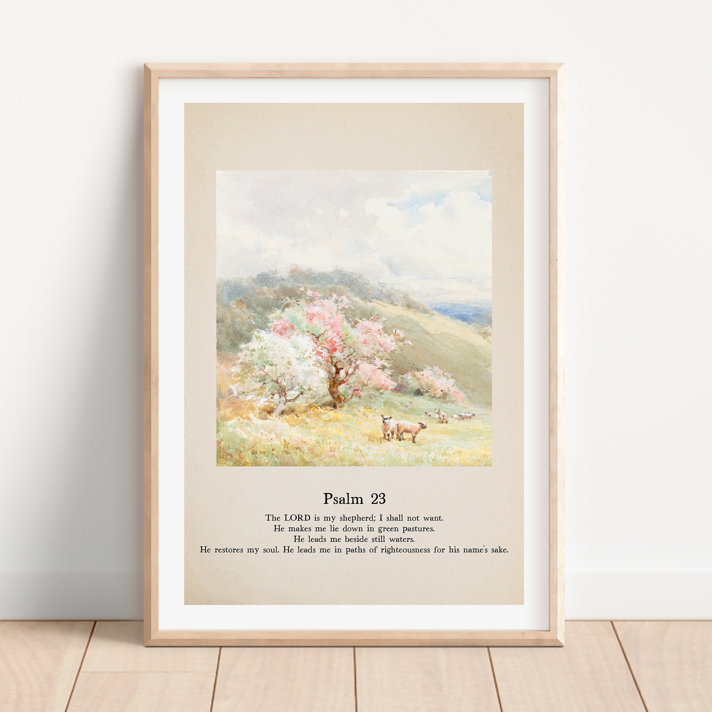 Psalm 23 Christian Art Print: Biblical Wall Art (digital Download) - Etsy