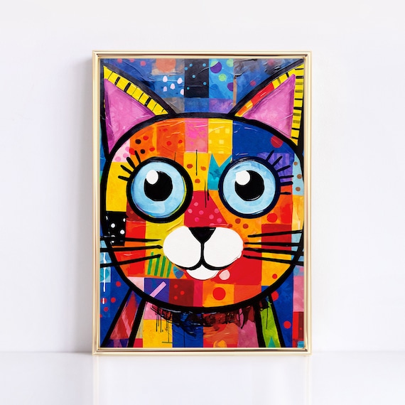 Pop Art Cat Shirt Abstract Art Artist Digitalart Gift Pop Art Cat Shirt Abstract Art Artist Digitalart Gift