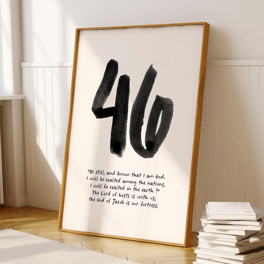Psalm 46 Typography Wall Art | Biblical Art, Modern Catholic Art ...