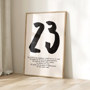 詩篇23章の壁画：現代キリスト教美術作品（デジタルダウンロード）