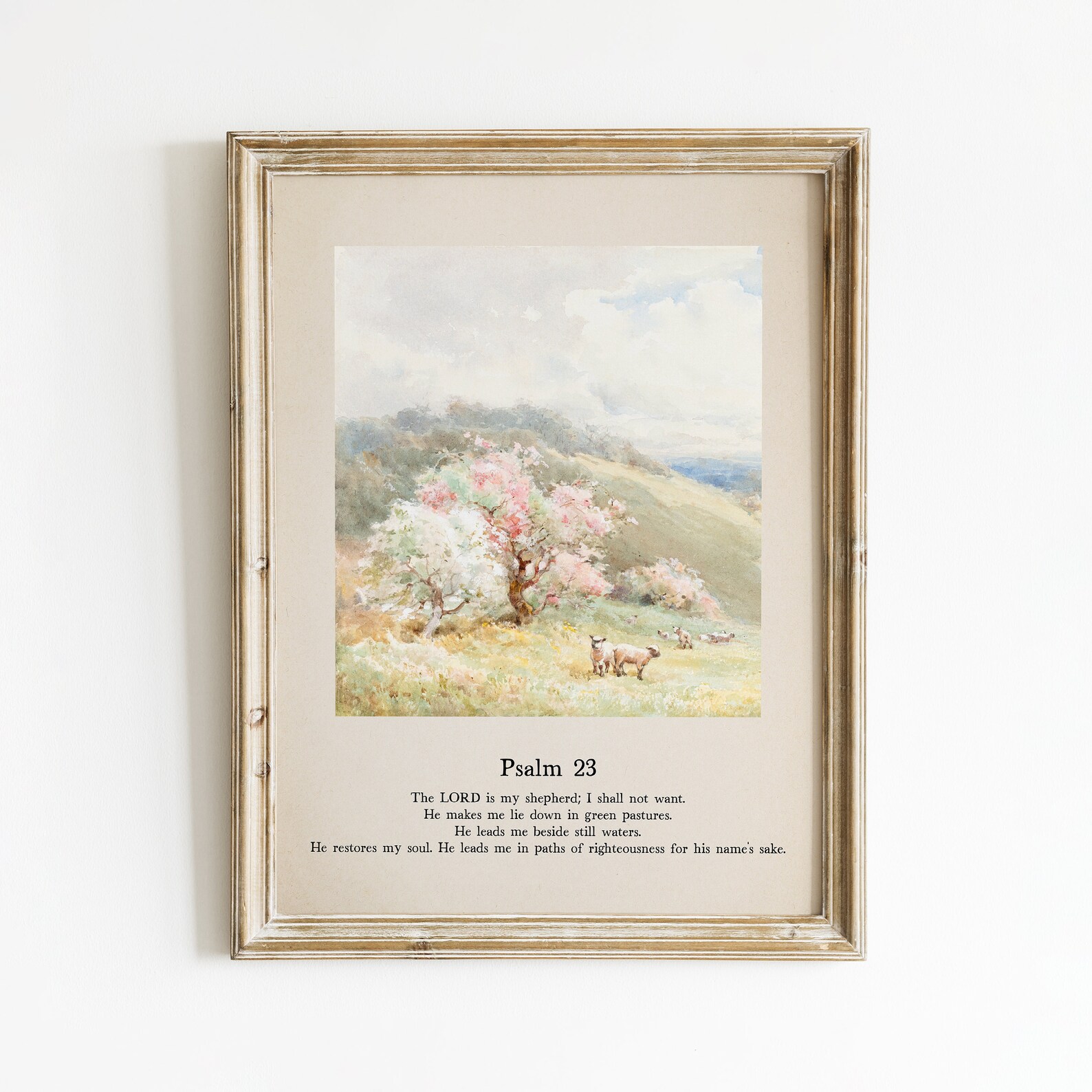 Psalm 23 Christian Art Print: Biblical Wall Art (digital Download) - Etsy