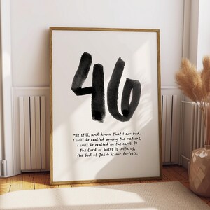 Psalm 46 Typography Wall Art | Biblical Art, Modern Catholic Art ...