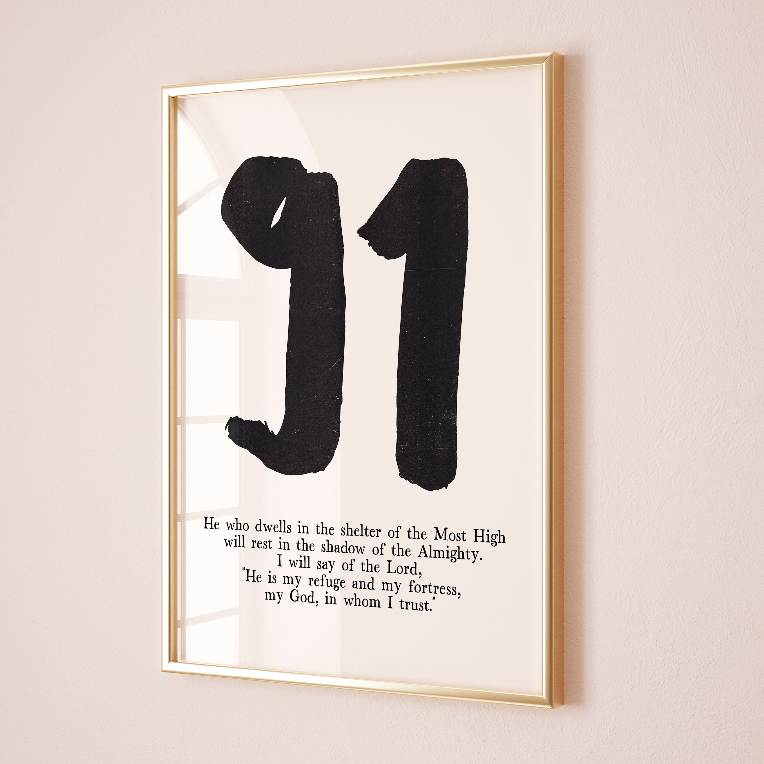 Psalm 91 Art Print: Modern Christian Wall Decor (digital Download) - Etsy