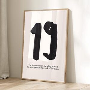 Psalm 19, Minimalist Christian Art, Bible Sketches, Aesthetic Bible Verse,Scripture quote, Biblical art, Faith decor, Christian Decor, Jesus