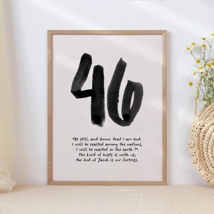 Psalm 46 Typography Wall Art | Biblical Art, Modern Catholic Art ...