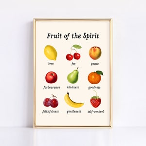 Fruit of the Spirit Wall Art, Christian Scripture, Digital Download ...