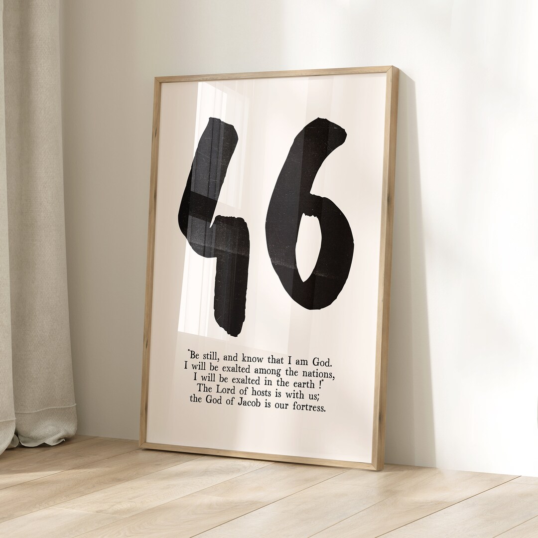 Psalm 46 Typography Wall Art | Biblical Art, Modern Catholic Art ...