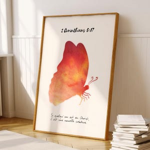 2 Corinthiens 5:17 | Verset Biblique en Français | Affiche Chrétienne | Psaume | Poster Bible | Affiche Evangile | Art Chrétien | Décor Foi