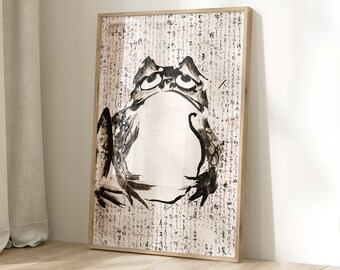Matsumoto Hoji Frog Print: Vintage Ukiyo-e Woodblock Art (Digital Download)