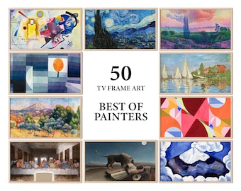 50 Famous Paintings for Samsung Frame TV Art (4K Digital Download)