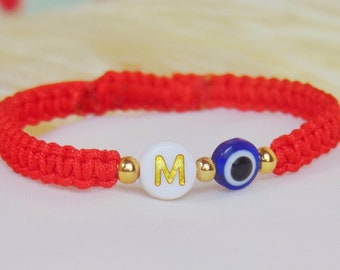 Personalized red evil eye bracelet, baby evil eye bracelet, baby shower gift girl, protection bracelet from evil, new baby gift girl ideas