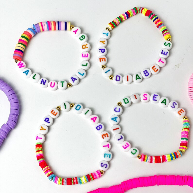 Allergy Bracelet Toddler Medical Alert Bracelet Kids Peanut Etsy