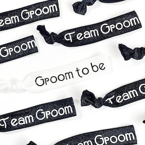 personalized hair ties, custom bachelor party gifts, groom to be gift, team groom bachelor party favors, wedding favors for guests bulk idea