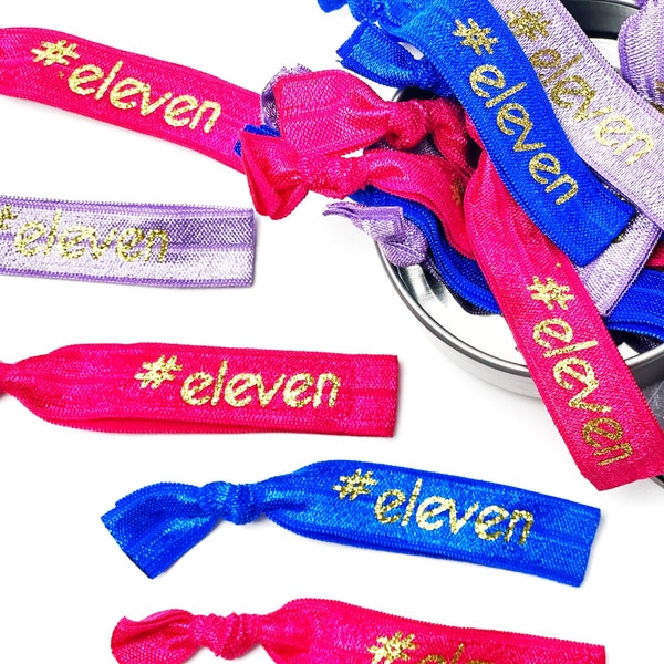 hair tie bracelet, personalized elastic ribbon, 11th birthday, party favors for kids bulk, girl hair accessories, dance competition gifts