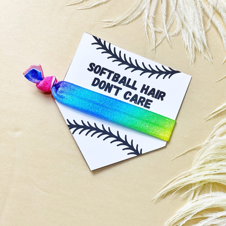 Softball Hair Ties Softball Tournament Favors Sport Team Etsy