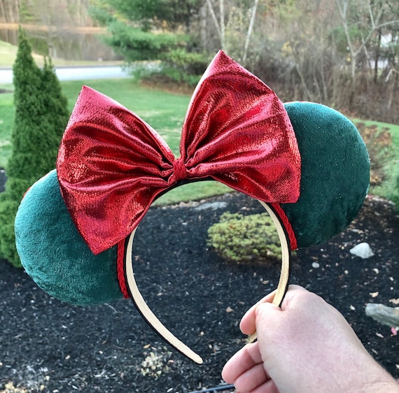 Festive Mouse Ear Headband Light Up Castle Christmas Mickey Ears - Mouse Ears Headband  main image 2