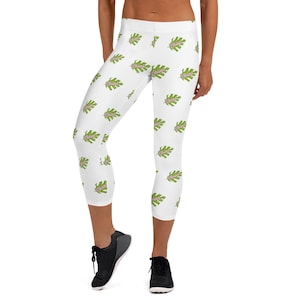 Ohana leggings, Lilo and Stitch inspired leggings, Disney inspired leggings, all over print Capri Leggings