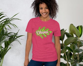 Ohana plus size Unisex T-shirt met korte mouwen, Bella en Canvas T-shirt, Lilo en Stitch geïnspireerd shirt, Disney geïnspireerd shirt