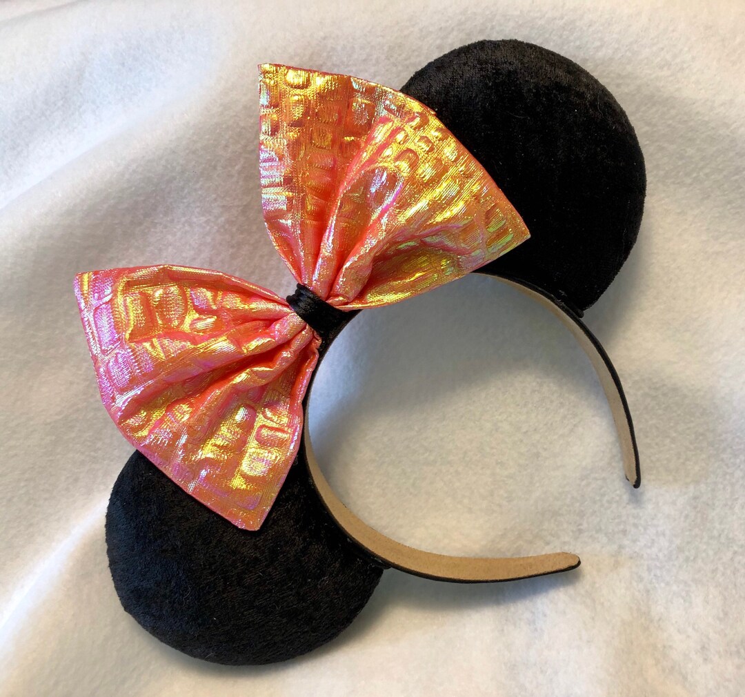 Halloween Mouse Ears Black and Orange Ear Headband Trick or  display picture 2