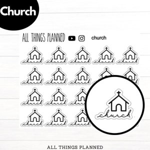 Church Stickers | Planner Stickers | Sticker Sheet