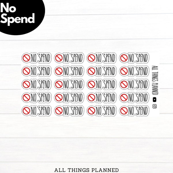 No Spend | Budget Planner Stickers