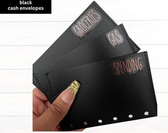 A7 BLANK Black Cash Envelopes | AllThingsPlannedShop