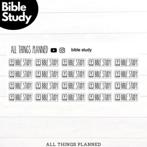 Bible Study Planner Stickers: Matte Removable Stickers