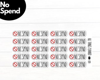 No Spend | Budget Planner Stickers