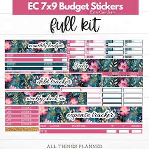 7 x 9 juillet (Deep Tropics) BUNDLE d'autocollants économiques du kit complet CE | Stickers agenda
