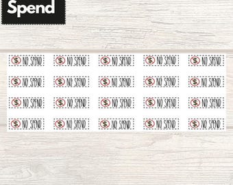 No Spend | Budget Planner Stickers