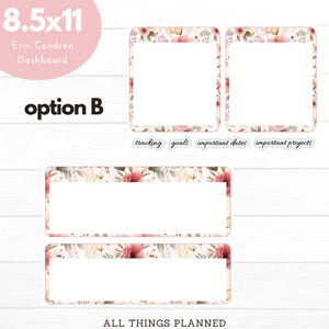 8,5 x 11 juin (fleurs estivales) NOUVEAUX stickers CE pour tableau de bord | Stickers agenda