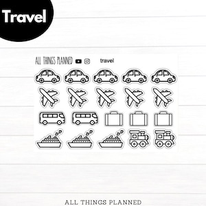 Travel Planner Stickers: Matte Removable Stickers