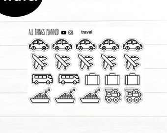 Travel Planner Stickers: Matte Removable Stickers
