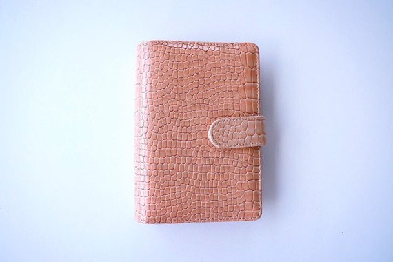 cocodrilo cartera oro rosa