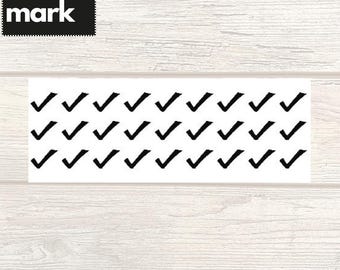 Checkmark Planner Stickers: 27 Matte Removable Stickers