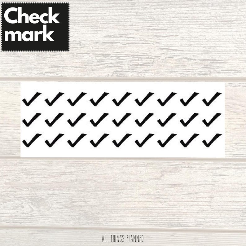Checkmark Planner Stickers: 27 Matte Removable Stickers - Etsy