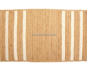8x10, 9x12 Ft Natural Jute Rug Jute Braided Rug Area Rug Square Jute Rug Bohemian Jute Rug Rectangular Jute Rug Boho Decor Rug Custom Rug.