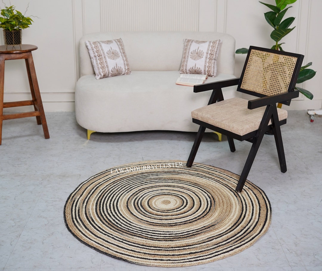 Yute Round Rug Hand Braided Natural Round Jute Rug Custom Size Jute Round Rug ...