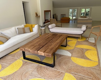 Handwoven Jute Rug – Natural Braided Boho Area Carpet