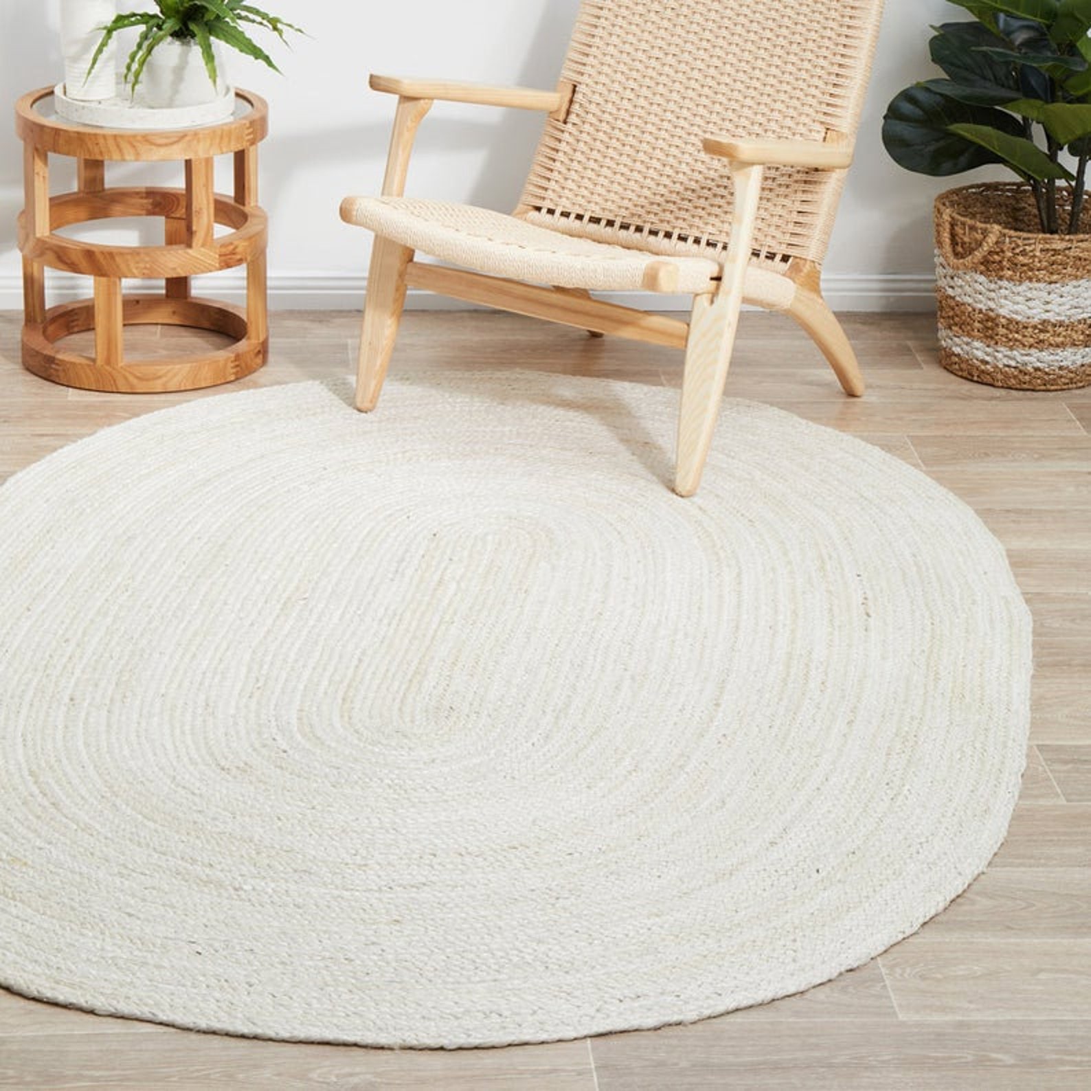 White Pure Jute Cotton Rug Oval Jute Rug Hand Made Jute Rug Etsy