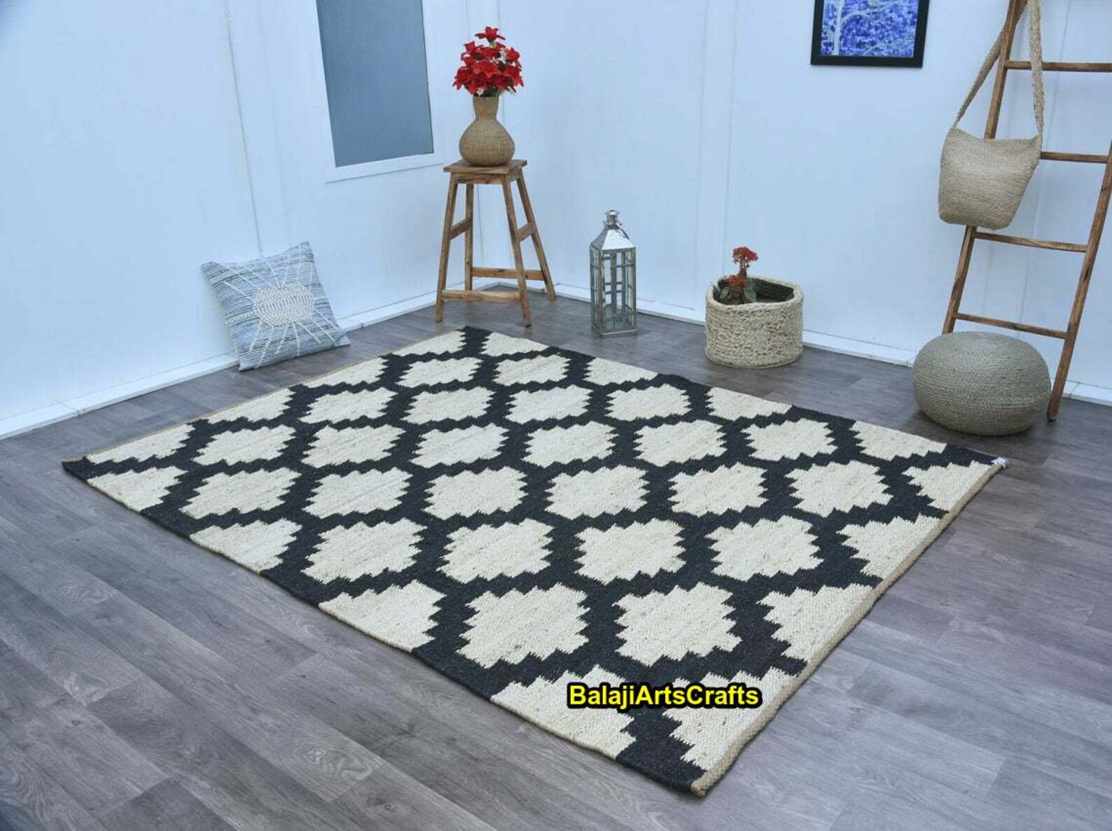 6x9 Feet Natural Jute Rug Boho Rug Jute Area Rug Natural Etsy